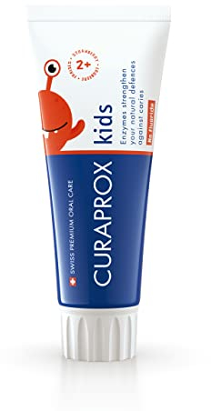 Curaprox Children's Strawberry Toothpaste - Zero Fluoride, SLS & Microplastic Free for Kids 2+ Years, 60ml