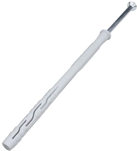 AERZETIX - C57471 - Set di 10 tasselli in plastica Ø8x140mm + 10 viti Ø5.5x145mm a testa fresata in acciaio - per costruzione lavori in muratura