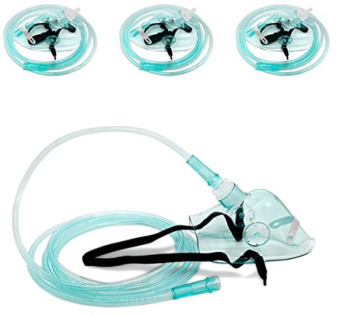 3 confezioni – Maschera impermeabile standard per adulti con tubo da 6,6 pollici ed elastico regolabile | Maschera respiratoria O2