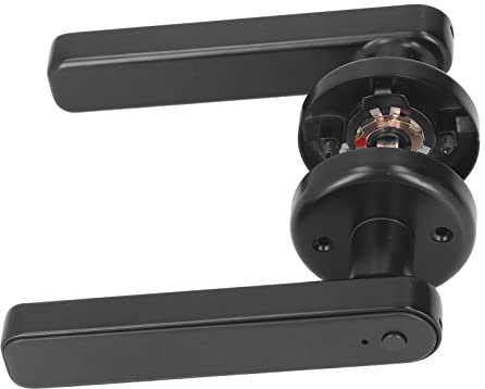 Eujgoov Serratura per Porta Singola Intelligente con Impronta Digitale e Riga Password Elettronica (Nero)