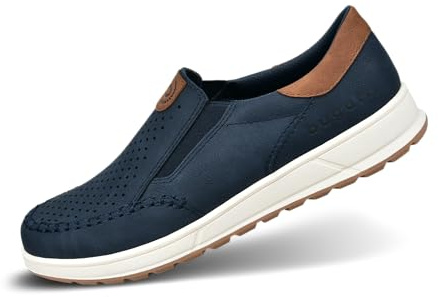 bugatti Casual Slip-On Sneaker, Slipper mit Gummizug und Logo, Dunkelblau, 41 EU