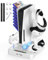 LUNISSILY Charging Station for PS VR2 / PS-5 with Cooling Fan & Accessories, PS-5 PSVR 2 Controllers Charger Charging Dock, Playstation5 Console Cooling PS VR 2 Accessories Headset Stand Holder.
