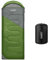Pystuvo Sleeping Bag for Adults,4 Season Sleeping Bag,Lightweight,Waterproof Indoor & Outdoor Use,Comfortable Sleeping Sackfor Kids,Teens & Adults for Hiking,Backpacking and Camping,Green+Gray