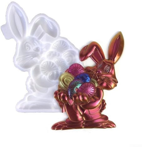 3D Epoxy Resin Silicone Mould,Easter Silicone Bunny Eggs Moulds for Making Ice, Soap, Polymer Clay, Small Animal and Plant Specimens(A)