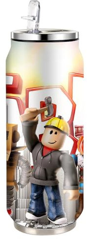 MAJEQZGY Botella de agua de acero inoxidable de 500 ml, botellas de deporte plegables de acero inoxidable con pajita, taza reutilizable para bebidas para viajes, deportes (amanecer)