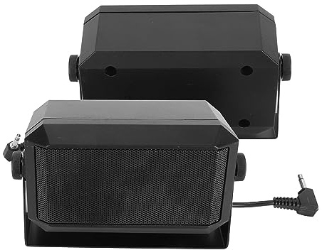 Amateurfunk Lautsprecher, 5 W, Externer Autoradio Lautsprecher, Klarer Klang, Einfache Installation mit 3,5 mm Stecker für CB Radio, Amateurfunk, Mobiler Transceiver