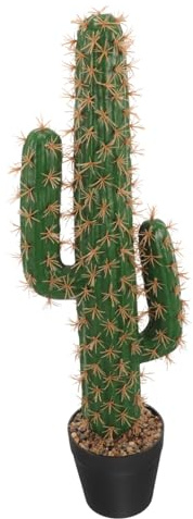Cactus Finto in Vaso, Pianta Grassa Artificiale Decorativa da Interno | Piante Grasse Finte da Interno, Plastico Realistico, per Uffici e Ambienti Domestici