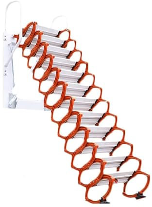 Attic Loft Ladder Pull Down Stairs Folding Wall Mounted Load Capacity 661 Lbs Heavy Duty Home Access Staircase for Small Spaces Easy Installation and Space Saving Design.