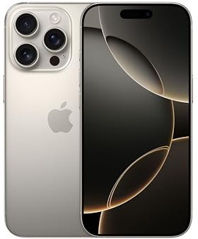 Apple iPhone 16 Pro de 128 GB: Smartphone 5G con Control de Cámara, grabación en 4K a 120 f/s con Dolby Vision y un Gran Salto en autonomía. Compatible con los AirPods; Titanio Natural