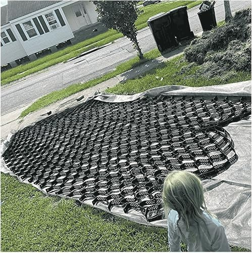 Grille de Sol en PolyéThylèNe de 2 Pouces D'éPaisseur, Stabilisateur de AlléE en Gravier, Grille de Gravier pour Patios, Abris Jardin, Pentes, AlléEs Et Stationnement(2x4m(6.5x13ft))