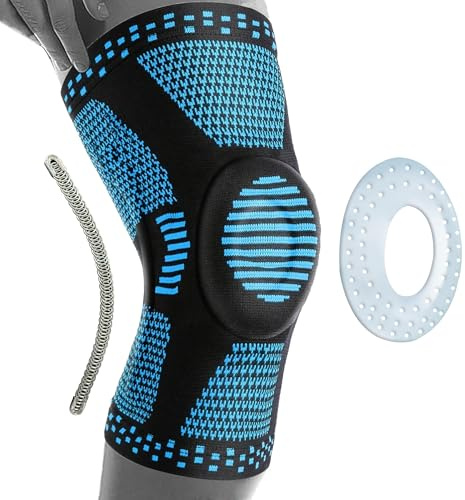360 RELIEF Kniebandage Männer Damen - Kniestütze mit Gelenk Stabilisierung & Gel-Polster für Meniskus, Sport, Joggen, Kraftsport, Laufen - 1 Stück Patella Knieschützer mit Wäschenet