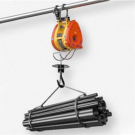 Verricello elettrico, paranco elettrico, paranco elettrico in miniatura ad altissima efficienza da 1300 W 19 M / min Verricello per cavi per gru Piccolo paranco sospeso portatile per uso domestic