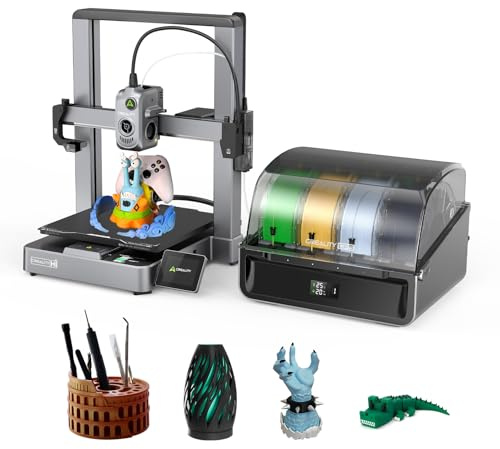Creality Hi Combo - Impresora 3D CFS inteligente, multicolor, 500 mm/s y 12.000 mm/s², nivelación automática, cámara y sensor de filamento, 260 × 260 × 300