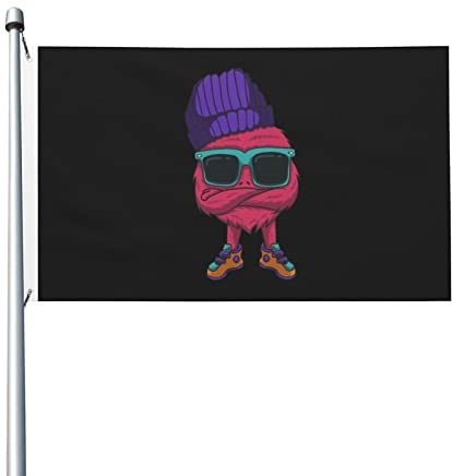 Bandiera Pirata Resistente Alle Intemperie, Cool Pink Mon-Sters Colori Vivaci Bandiere Per Celebrazione Balcone Bandierine Della Decorazione 90X150Cm