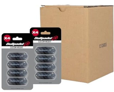 Caja 12 Uds - Blister (4 Uds) Protector Bullpadel Custom Weight Negro