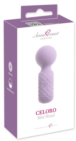 Beau Coeur Celoro - erotischer Mini-Wand mit 10 unterschiedlichen Vibrationsmodi, für ein abwechslungsreiches Vergnügen, in Lila