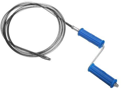 QUARKZMAN Desatascador Manual De Fontanería 2/5 (10mm) Diámetro 9.1 Pies Serpiente Flexible Para Desagües Con Conector De Taladro Extraíble Para Baño Alcantarilla Fregadero