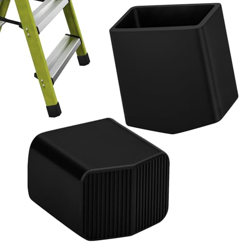 Taco Escalera Patas de Escaleras Antideslizantes(2Pcs, 25x35mm) | Pies Escalera para Proteger el Suelo de Arañazos para Escaleras Telescópicas