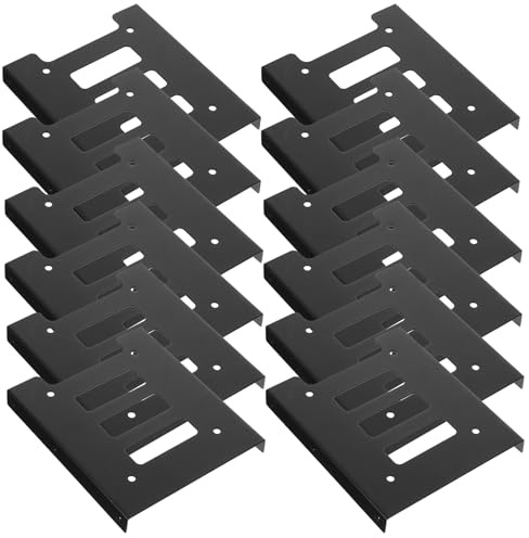 LIGIGWASH Staffa di Montaggio SSD da 25 a 35 Supporto Interno per Hard Disk Set da 12 Pezzi per Case Desktop Adattatore senza Viti per Fissaggio Stabile e Dissipazione Termica Rapida