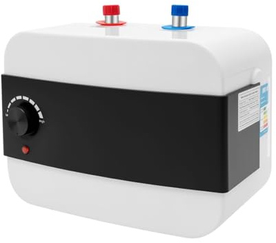 Mini chauffe-eau instantané 6 l avec affichage LED 1500 W - Petit chauffe-eau instantané - Chauffe-eau électrique de 0 à 65 °C - Montage mural - Autonome