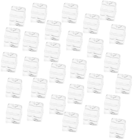 Faux Glaçon Irrégulier en Plastique et Résine 50 Pièces Non Fondant | Glaçons Simulés, Aspect Cristal Réaliste et Lisse, pour Vitrine Alimentaire et Pâtisserie