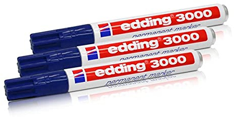 3x Edding 3000 Permanent Marker blau 1.5 -3 mm