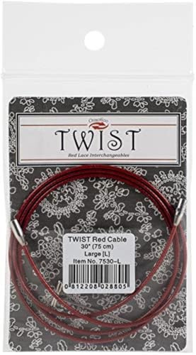 ChiaoGoo Twist RED Seil 75 cm Large für austauschbare Rundstricknadeln