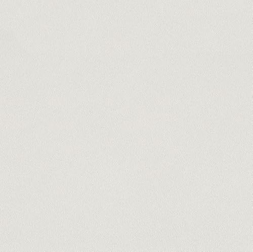 Rasch Tapete 479423 - Einfarbige Vliestapete in Creme mit feiner, körniger Struktur - 10,05m x 0,53m (LxB)