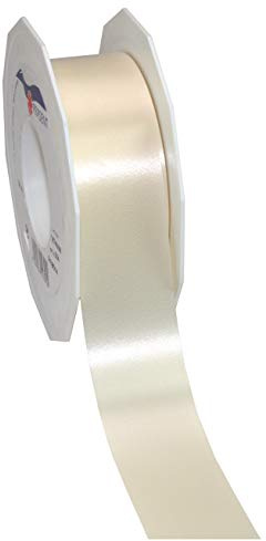 PRÄSENT C.E. PATTBERG Geschenkband créme, 91 Meter Ringelband 40 mm zum Basteln, Dekorieren & Verpacken von Geschenken zu jedem Anlass