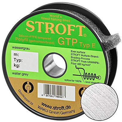 WAKU Stroft Schnur GTP Typ E geflochten wassergrau 150m Typ E7 19,00 kg