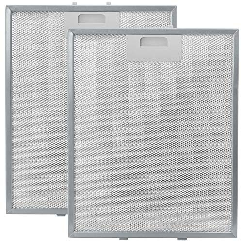 SPARES2GO Metallnät köksfläkt utsugare ventilationsfettfilter för Zanussi ZHC60136X ZHC60156X ugnsspis huvfläkt (förpackning med 2, 318 x 258 mm)
