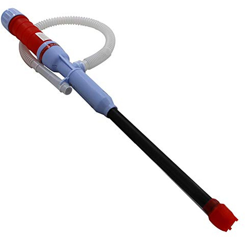 Othmro Elektrische Flüssigkeitstransferpumpe Wasser Mehrzweck-Hand-Kraftstoffpumpe Elektrischer Ölabsauger (kurze Version), Rot, 1 Stück