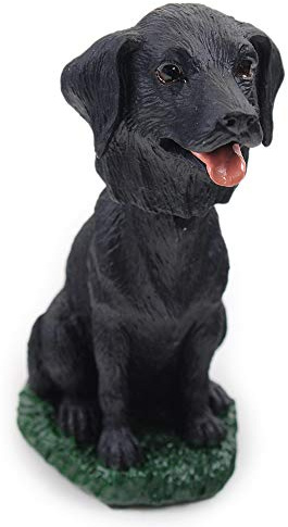 Animal Den Black Lab Dog Bobblehead Figure for Car Dash Desk Fun Accessory