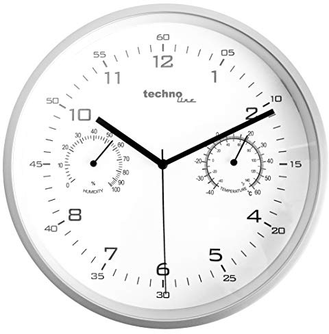 Technoline Quarzwanduhr WT 653 mit Temperatur und Luftfeuchtigkeit