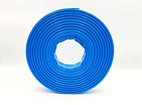 1 1/2 Zoll | 38 mm - 40 Meter - PVC Flachschlauch - Bauschlauch - Industrieschlauch - blau