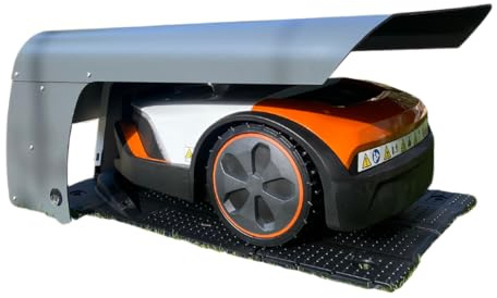 Robot Protect XL - Riparo robot tosaerba 86 x 65 x 40 cm | Resistente alle intemperie + Protezione UV | Piedi in INOX | Materiale di montaggio Incluso | Made in Europe