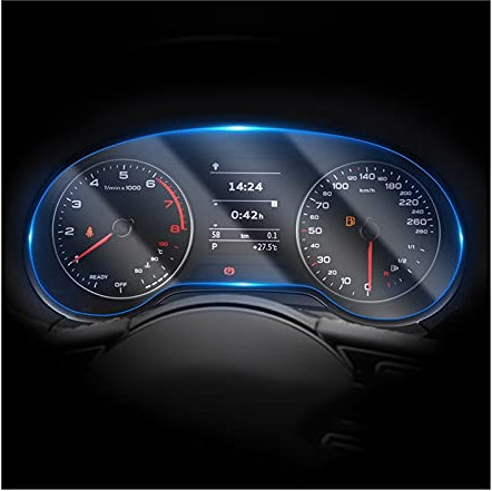 XHSM Vetro Cruscotto Pellicola Protettiva per Audi A3 2020 2019 2018 2017 2016 2015 2014 Sportback S3 LCD Trasparente Auto LCD Cruscotto Pellicola Protettiva dello Schermo Cruscotto Pellicola