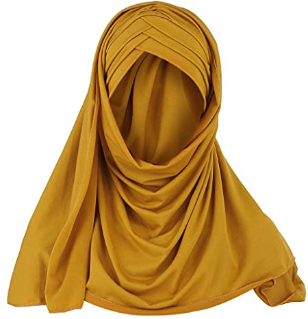 Zhiyao Beanie Damen Muslim Hijab Kopftuch Schal Crash Cap für Frauen