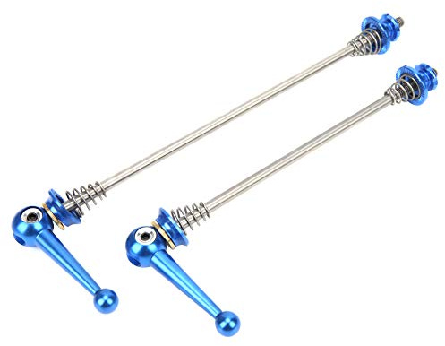 Alomejor Fahrrad-Radnaben-Vorder- und Hinterrad-Spieße Mountainbike-Schnellspanner-Set Radnaben-Spieße Fahrrad-Spieß-Set(Blau)