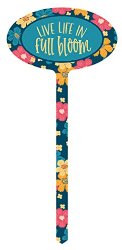 DEXSA Aluminum Garden Stakes Marker 7x15 | Eye-Catching and Colorful | Unique Way to Decorate Potted Plants or Home Landscapes | Live Life in Full Bloom | Made in the USA