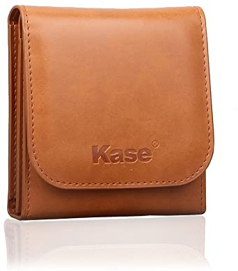 Kase Lens Filter Pouch, PU Leather Camera Filter Bag Wallet Up to 82mm