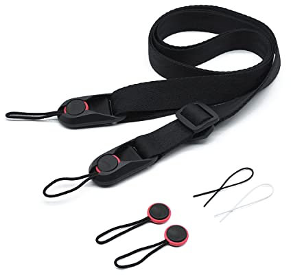 JINTANG Sangles pour Appareil photo,Sangle d'épaule,Sangle d'appareil photo ajustable (90-155 cm),Convient aux appareils photo compacts,reflex numériques et caméras d'action