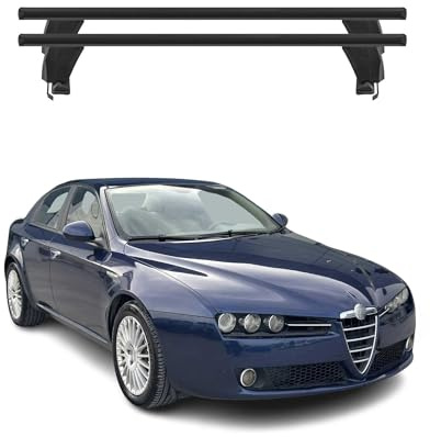 OMAC Dachträger für BMW 1er F20 F21 3tür 5tür 2012-19 Alu 2 Stangen Silber | Abschließbar, Querträger, Grundträger