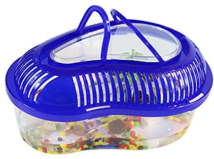 luckxuan Aquarium Schildkröten/Aquarien Futterbox Tank mit Plattform Brasilianisches Plastikbecken Aquatic Reptile Box Zuchtbox mit Deckel Terrarium Schildkröte