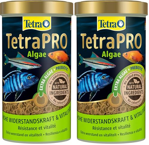 Tetra Pro Algae Multi-Crisps - Premium Fischfutter mit Algenkonzentrat für erhöhte Widerstandskraft, 500 ml (Packung mit 2)