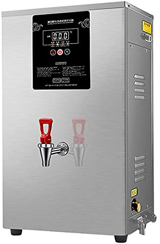 ANSNOW Stainless Steel Double-Compartment Coffee Urns, 3000W, Water Production: 40L/H Commercial Industrial Cafe Restaurant Catehot Tea Urn, Hot Water Tea Coffee Maker Brewer Brewing/Silver