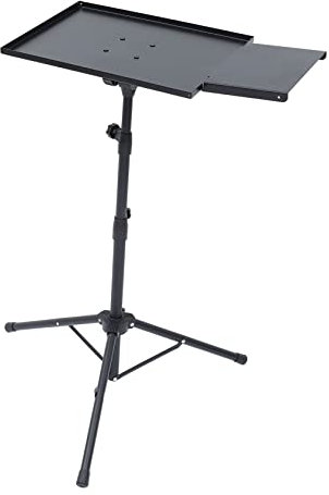 Abaodam Verstellbarer Laptop Projektor-stativ Aus Metall Höhenverstellbarer Dreibein-ständer Mit Ablage Vielseitig Für Präsentationen Heimkino Meetings Musiker Lehrer Und Dj Geeignet Schwa
