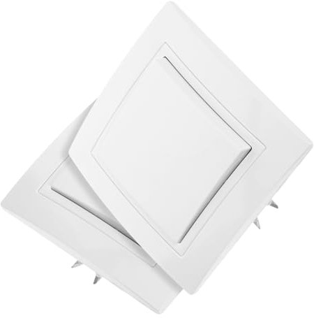 WOONEKY 2piezas Panel De Interruptores Hogar Interruptor De Luz Control De Pared Interruptor De Dirección Para Uso Doméstico Compatible Enchufe Ue Diseño Moderno y Funcional