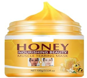 Rejuvenating Honey Tear-Off Mask, Verjüngende Honigmaske zum Abreißen, Gesicht Tear Off Lifting Straffende Masken, Mitesser-Entferner & Tiefenreinigende Gesichts-Peeling-Maske (1 Stück)