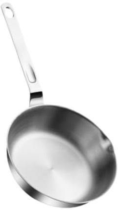 FytStycale Bratpfanne aus Edelstahl, Bratpfanne, Kochpfanne mit langem Griff, Eierbratpfanne, gebratener Steaktopf für Induktionsherd, 16cm